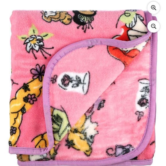 Disney Princess Pink 40”x50” Plush Toddler Blanket - Picture 5 of 6